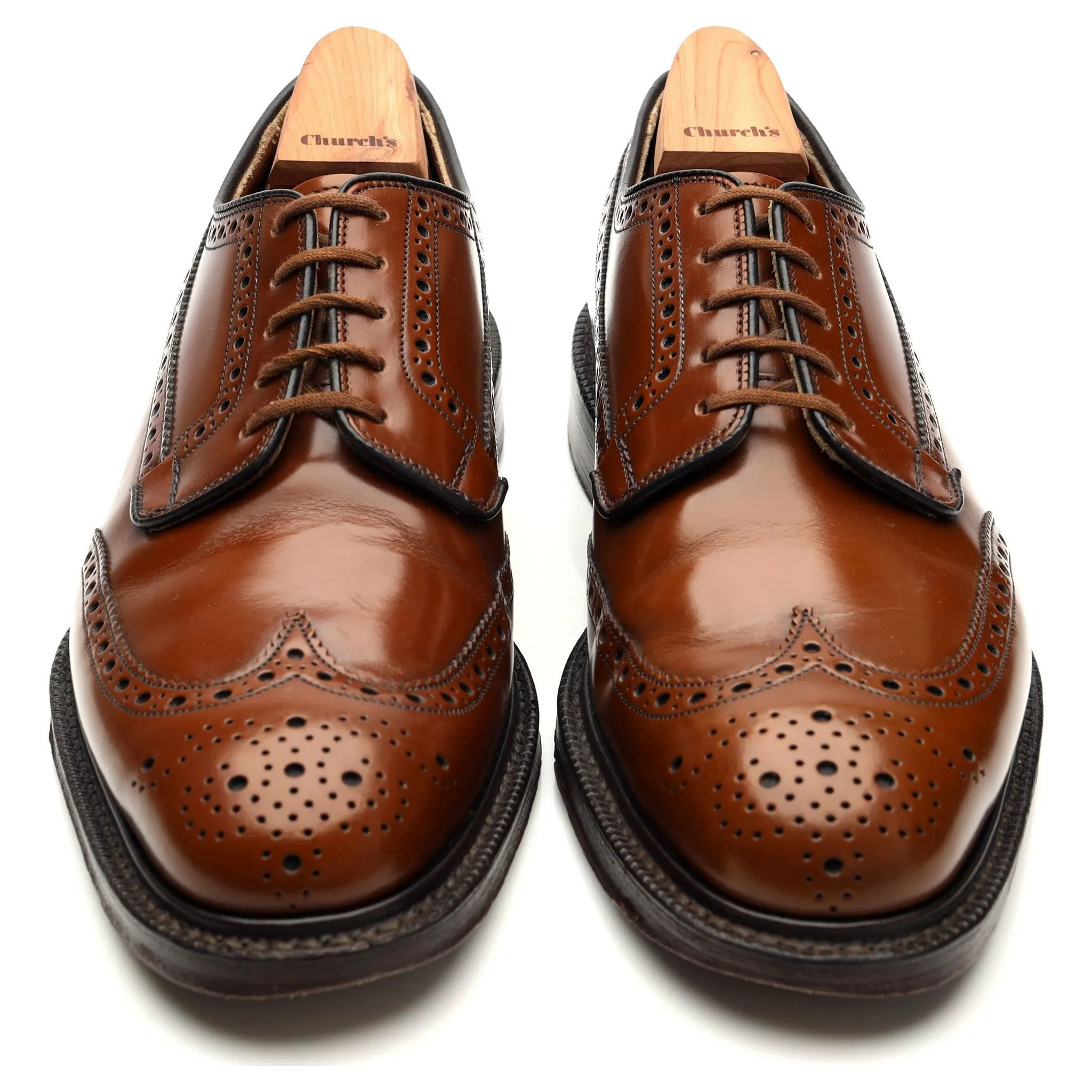 'Grafton' Brown Leather Derby Brogues UK 6 G