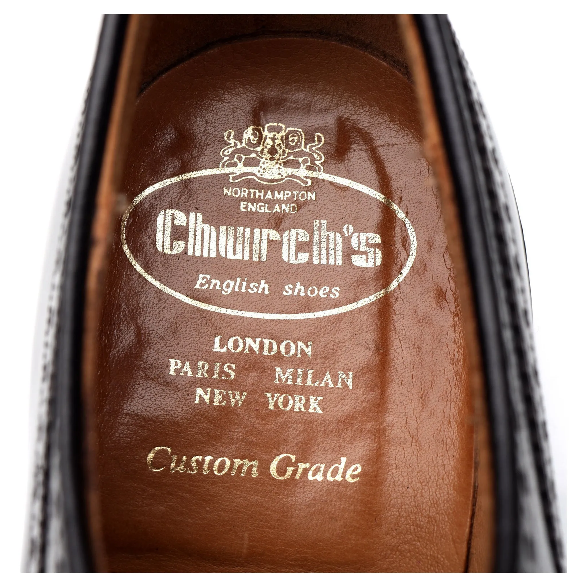 'Grafton' Dark Brown Leather Derby Brogue UK 8 F