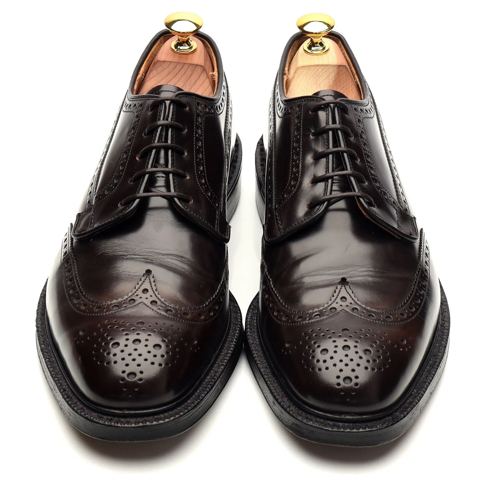'Grafton' Dark Brown Leather Derby Brogue UK 8 F