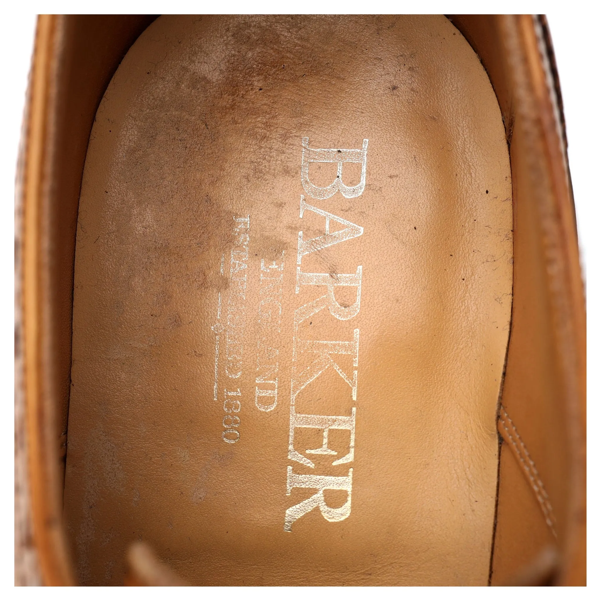 'Grassington' Tan Brown Leather Derby Brogues UK 9.5 F