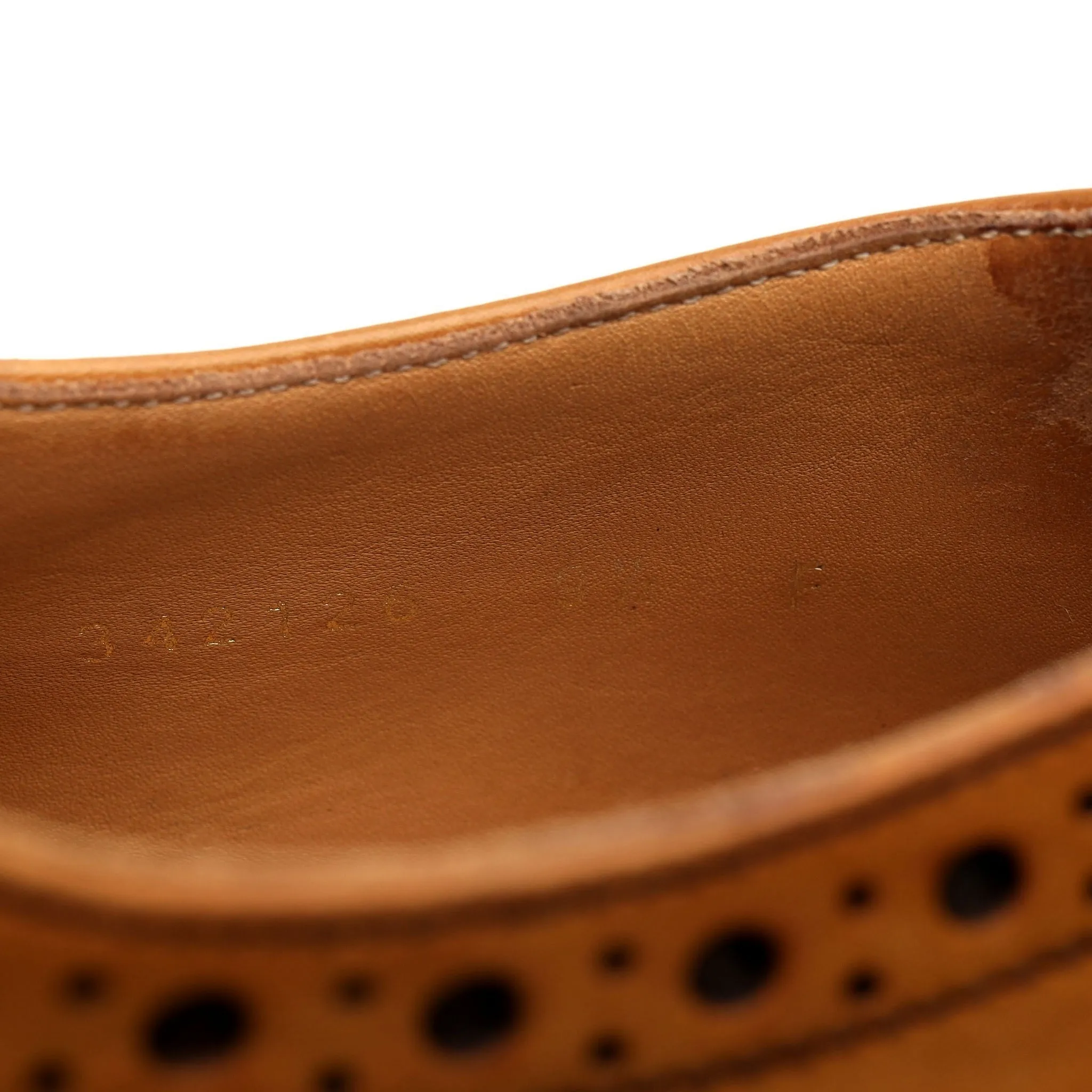 'Grassington' Tan Brown Leather Derby Brogues UK 9.5 F