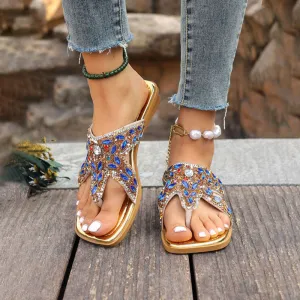 GS Slide | Luxe teenslippers met strass stenen voor dames
