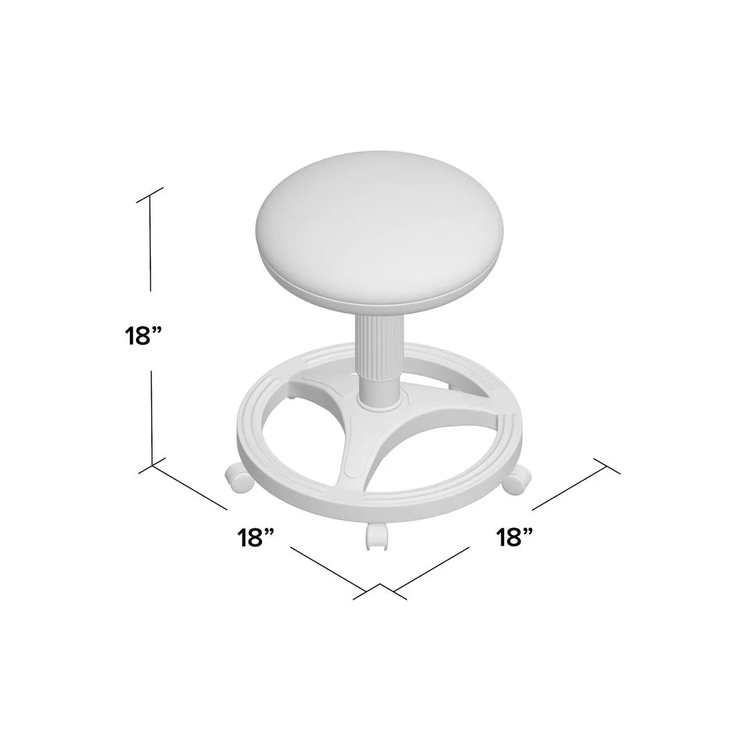 Gutierres Height Adjustable Stool with Footring Alcott Hill®