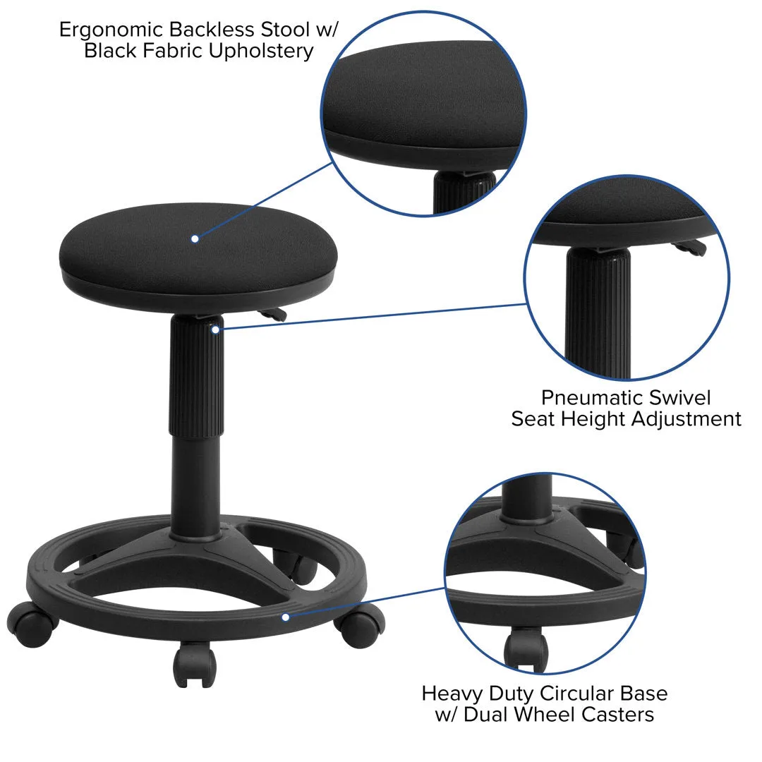 Gutierres Height Adjustable Stool with Footring Alcott Hill®