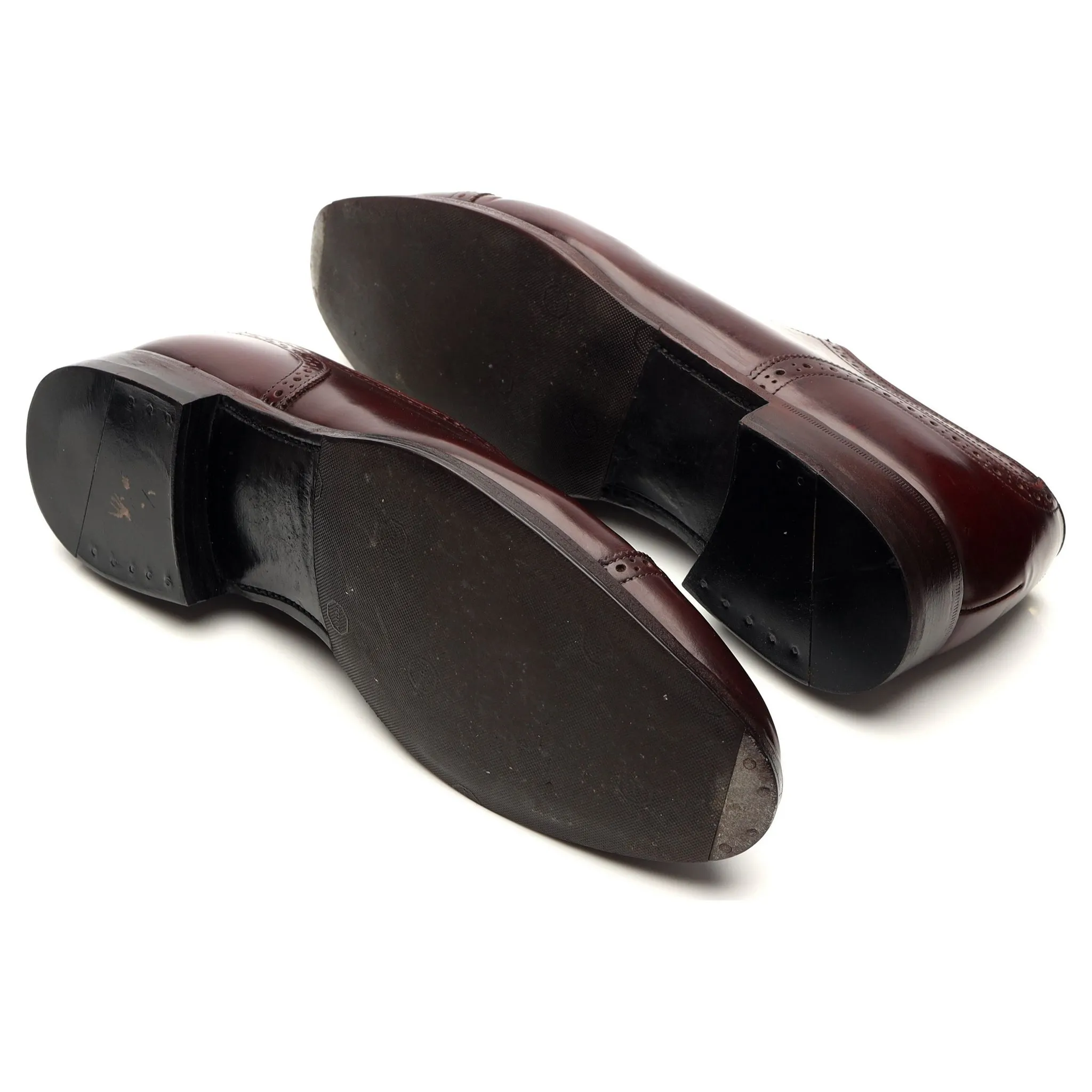 'Hamilton' Burgundy Leather Oxford Brogues UK 9