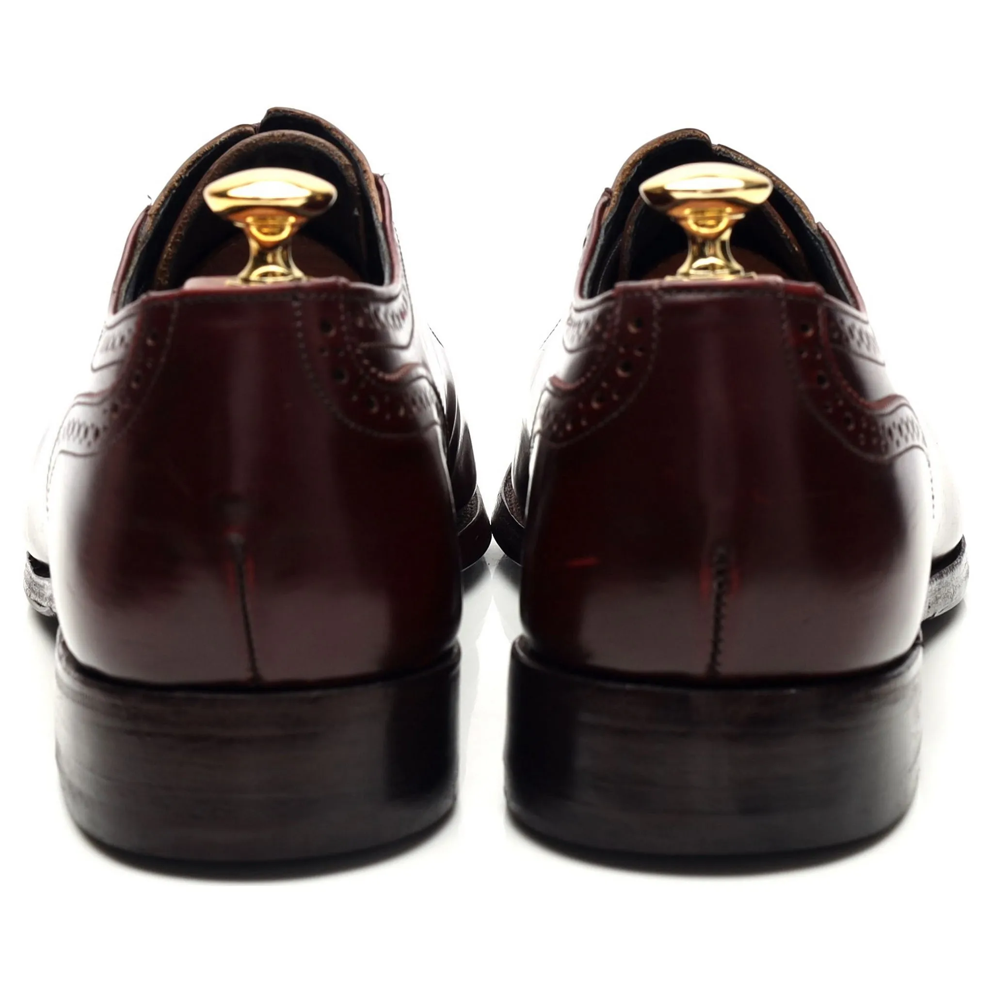 'Hamilton' Burgundy Leather Oxford Brogues UK 9