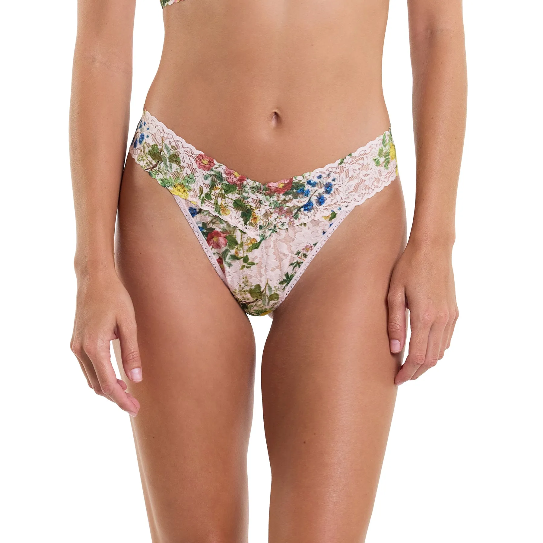 Hanky Panky Printed Lace Original Rise Thong