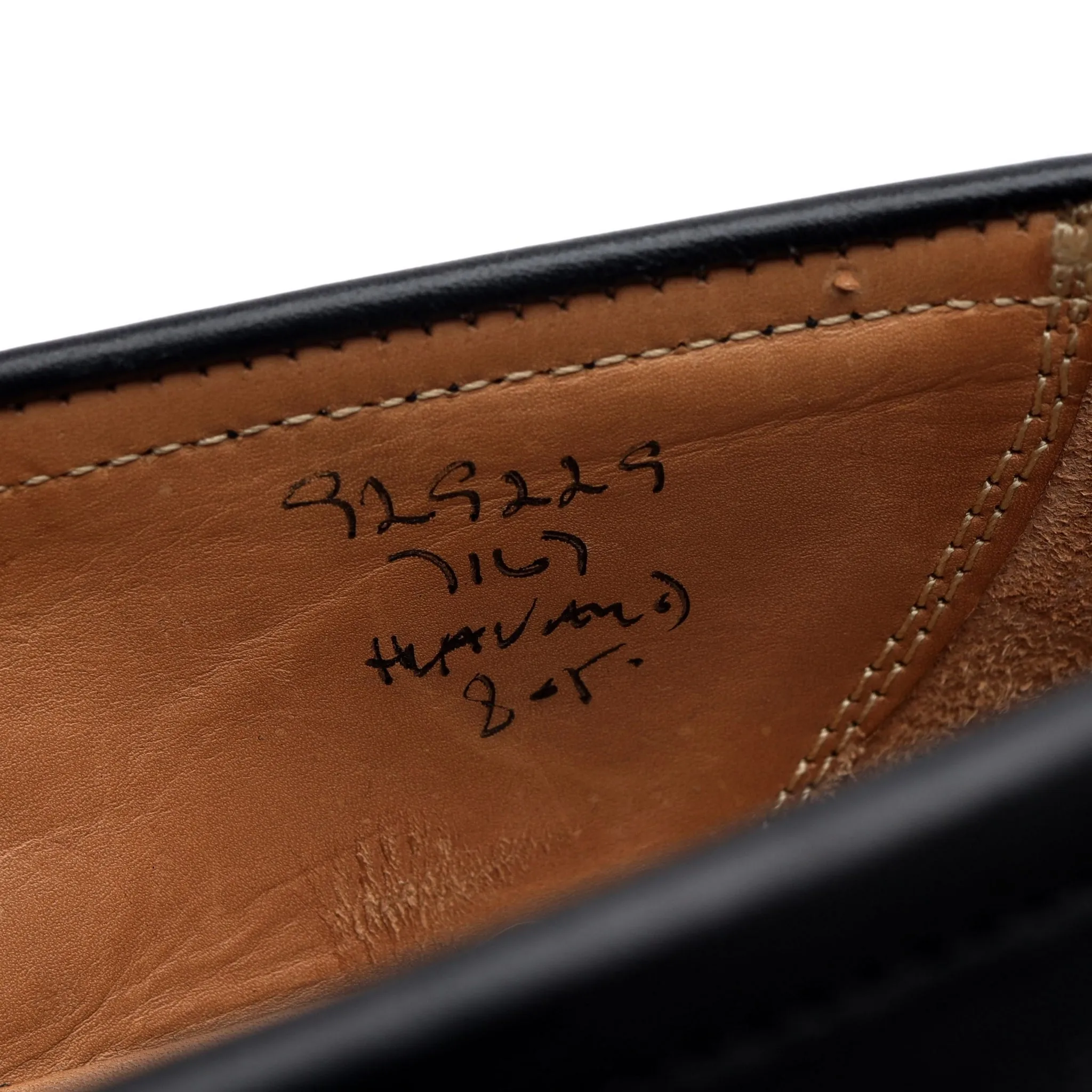 'Harvard' Black Leather Loafers UK 8