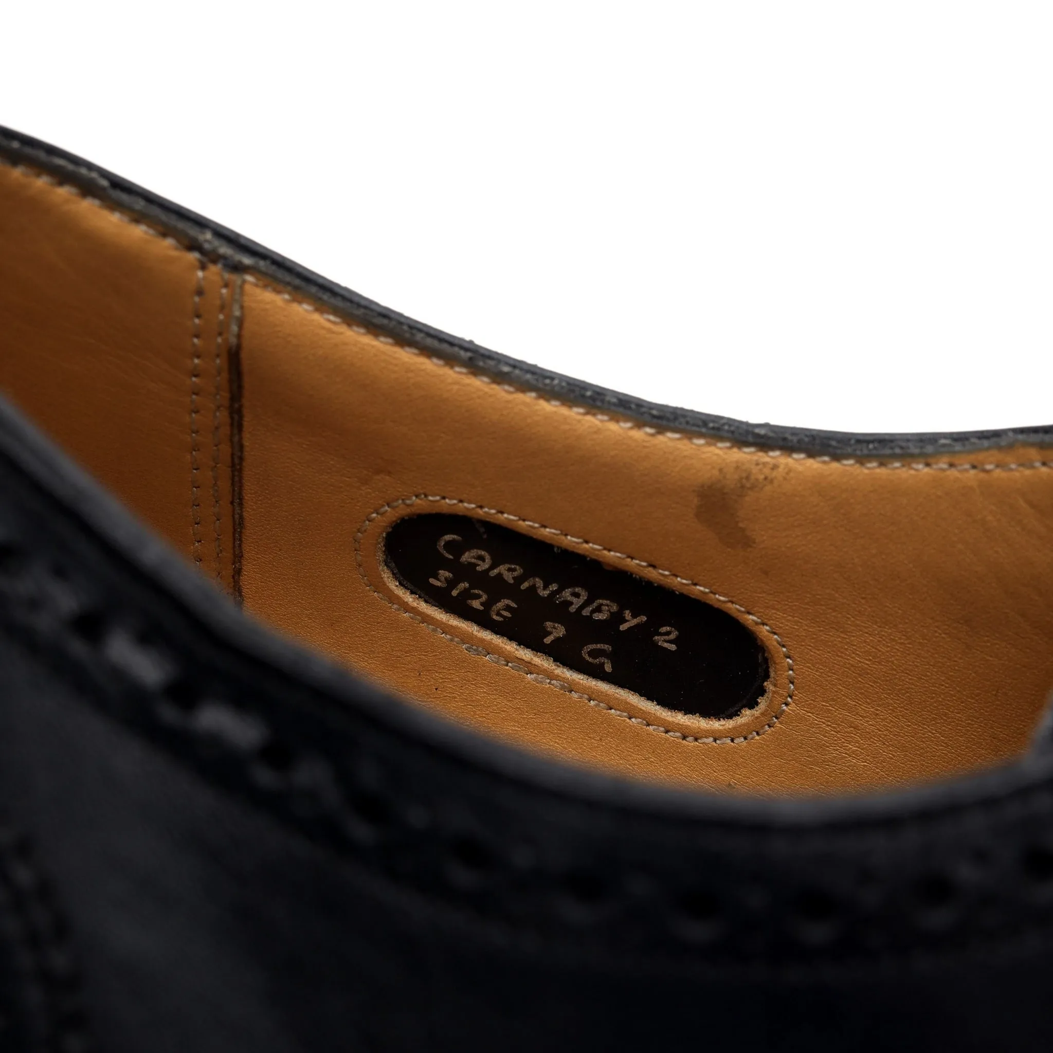 Herring 'Carnaby 2' Black Leather Oxford Brogue UK 9 G