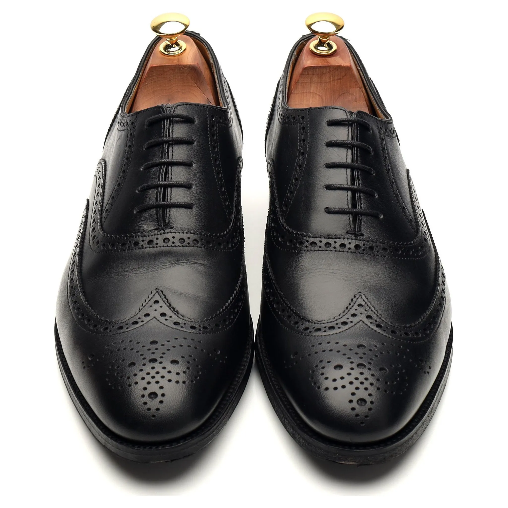 Herring 'Carnaby 2' Black Leather Oxford Brogue UK 9 G