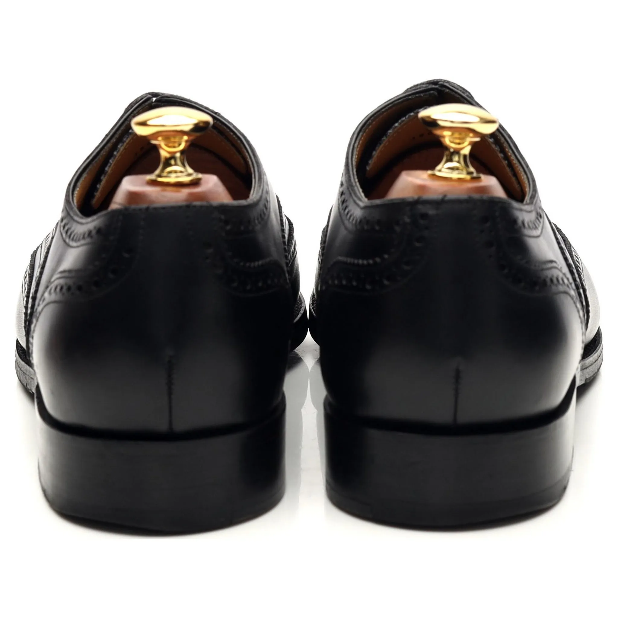 Herring 'Carnaby 2' Black Leather Oxford Brogue UK 9 G
