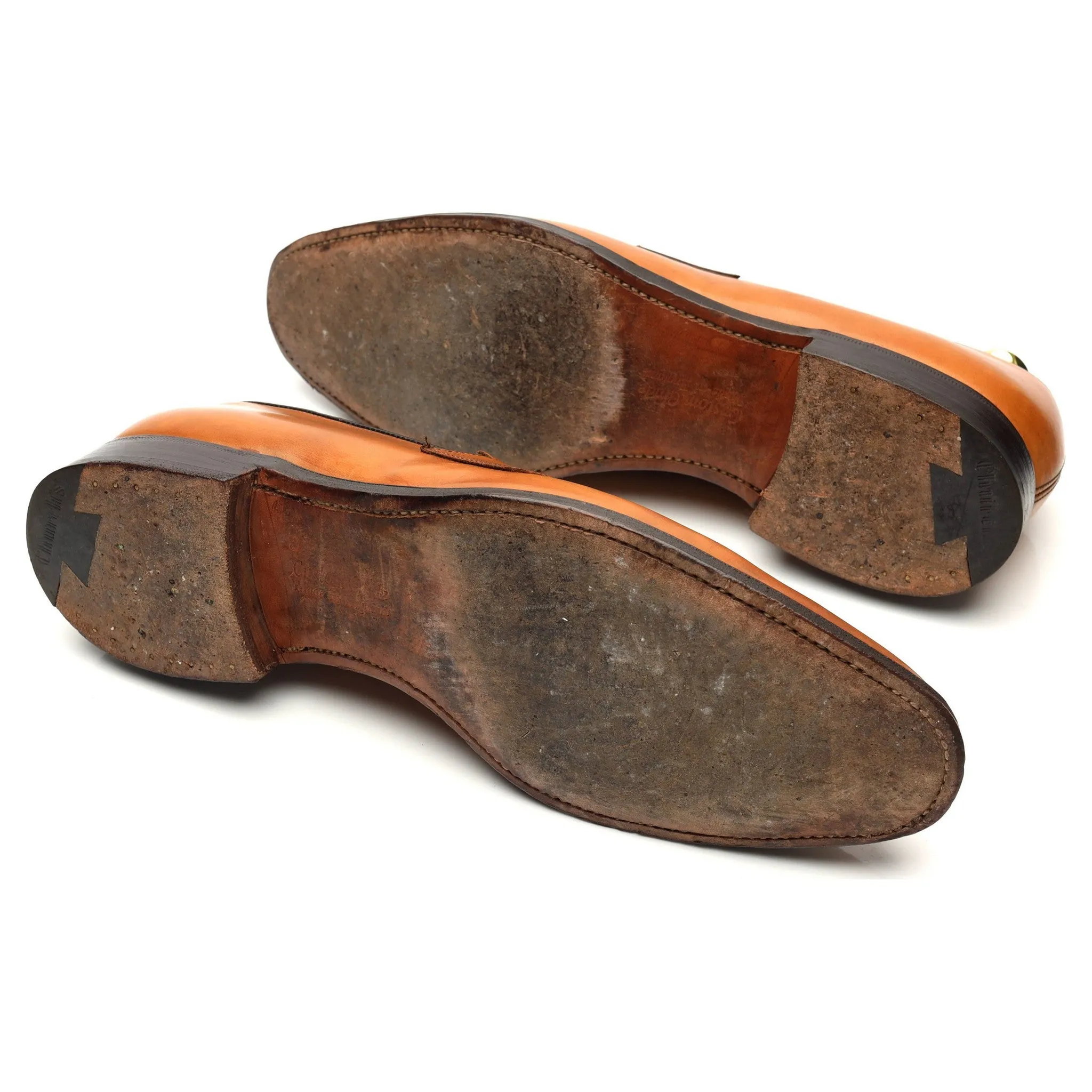 'Hertford 2' Tan Brown Leather Loafers UK 8 F