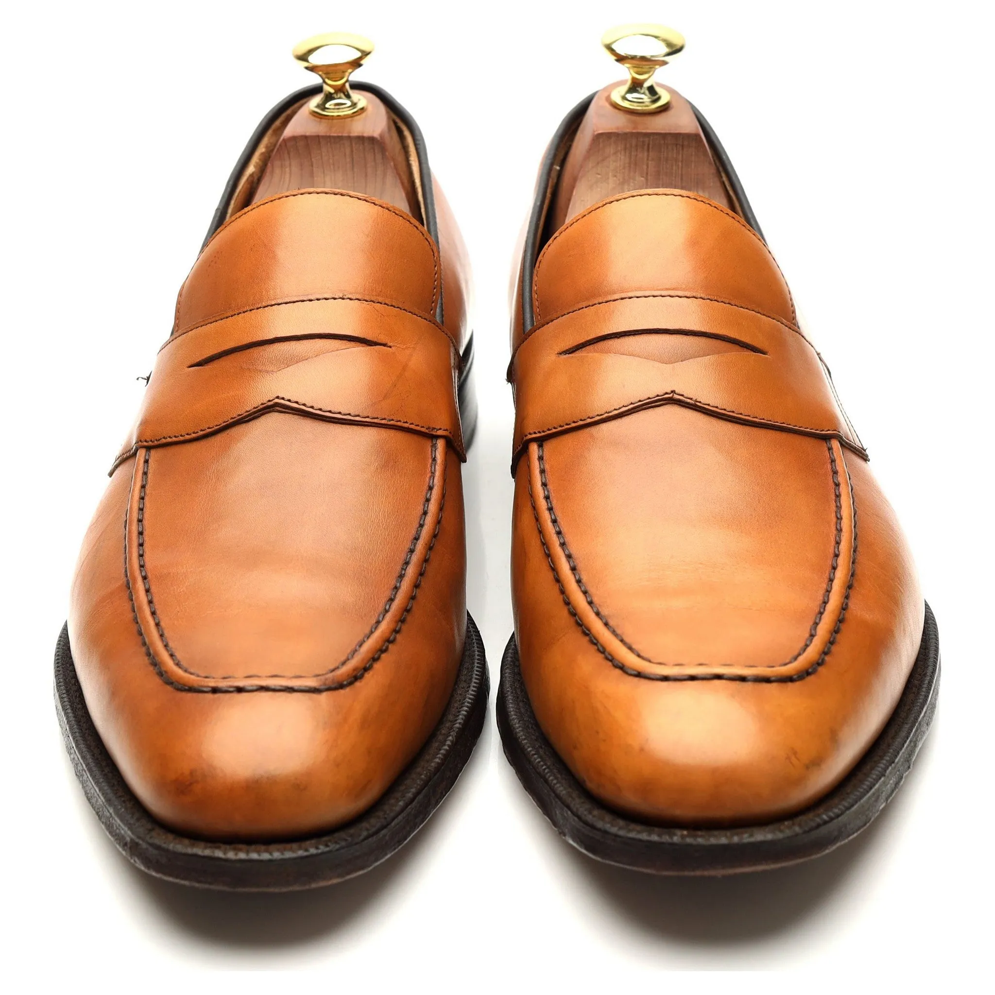 'Hertford 2' Tan Brown Leather Loafers UK 8 F