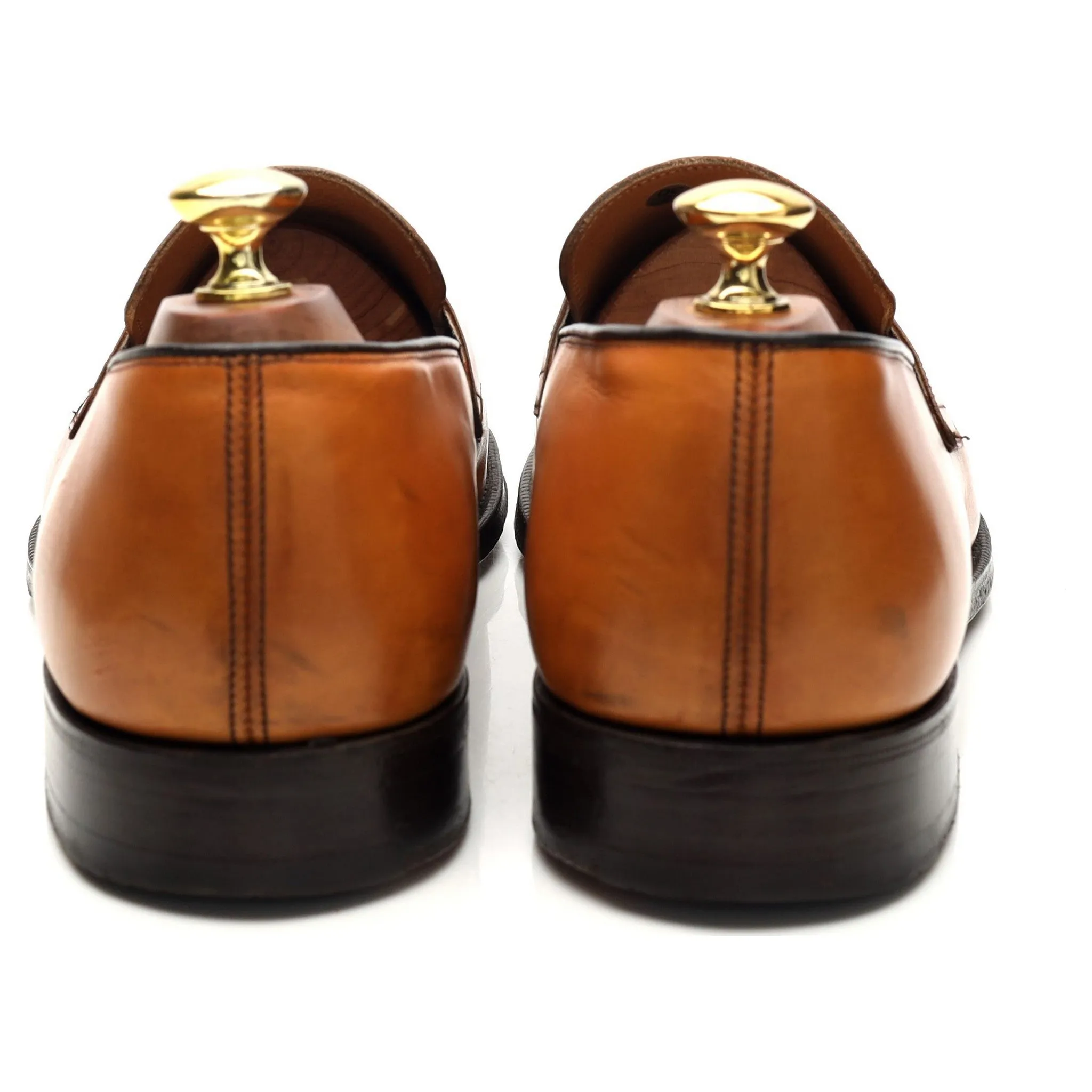 'Hertford 2' Tan Brown Leather Loafers UK 8 F