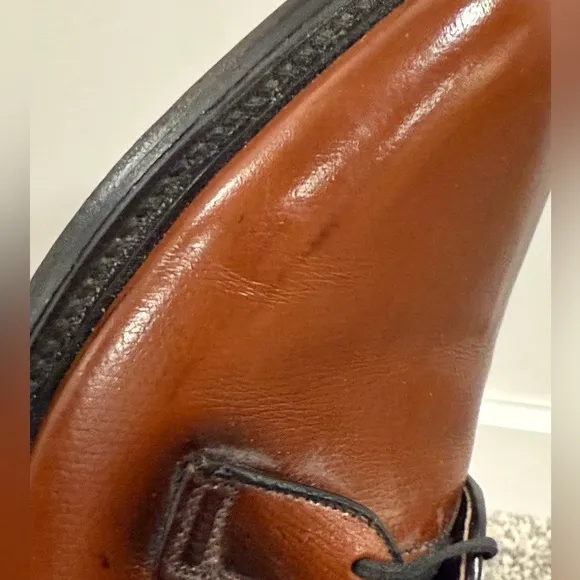 Hofheimer's Cavaliers men's brown leather Oxford dress shoes, size 12