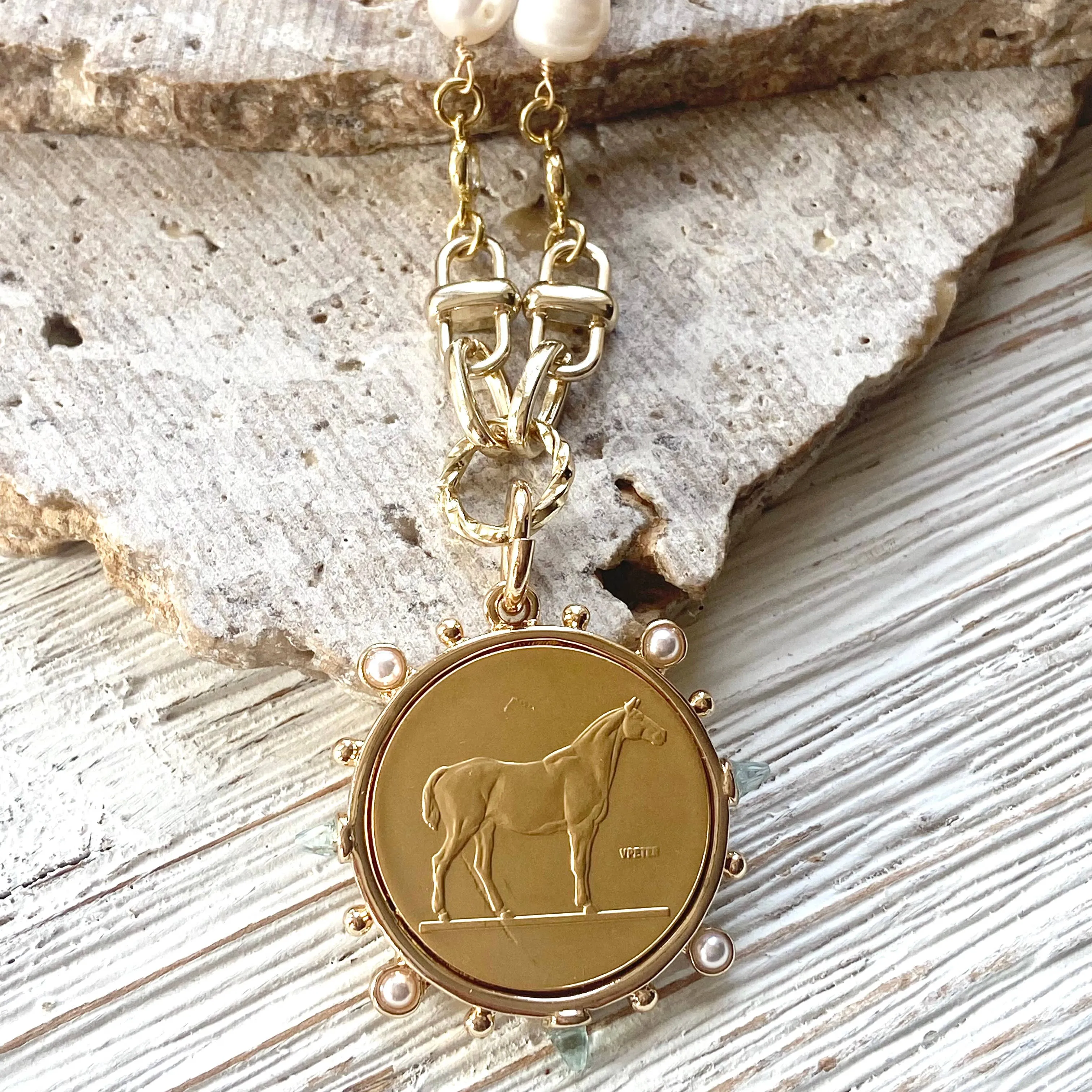 Horse coin equestrian jewelry derby boutique salon