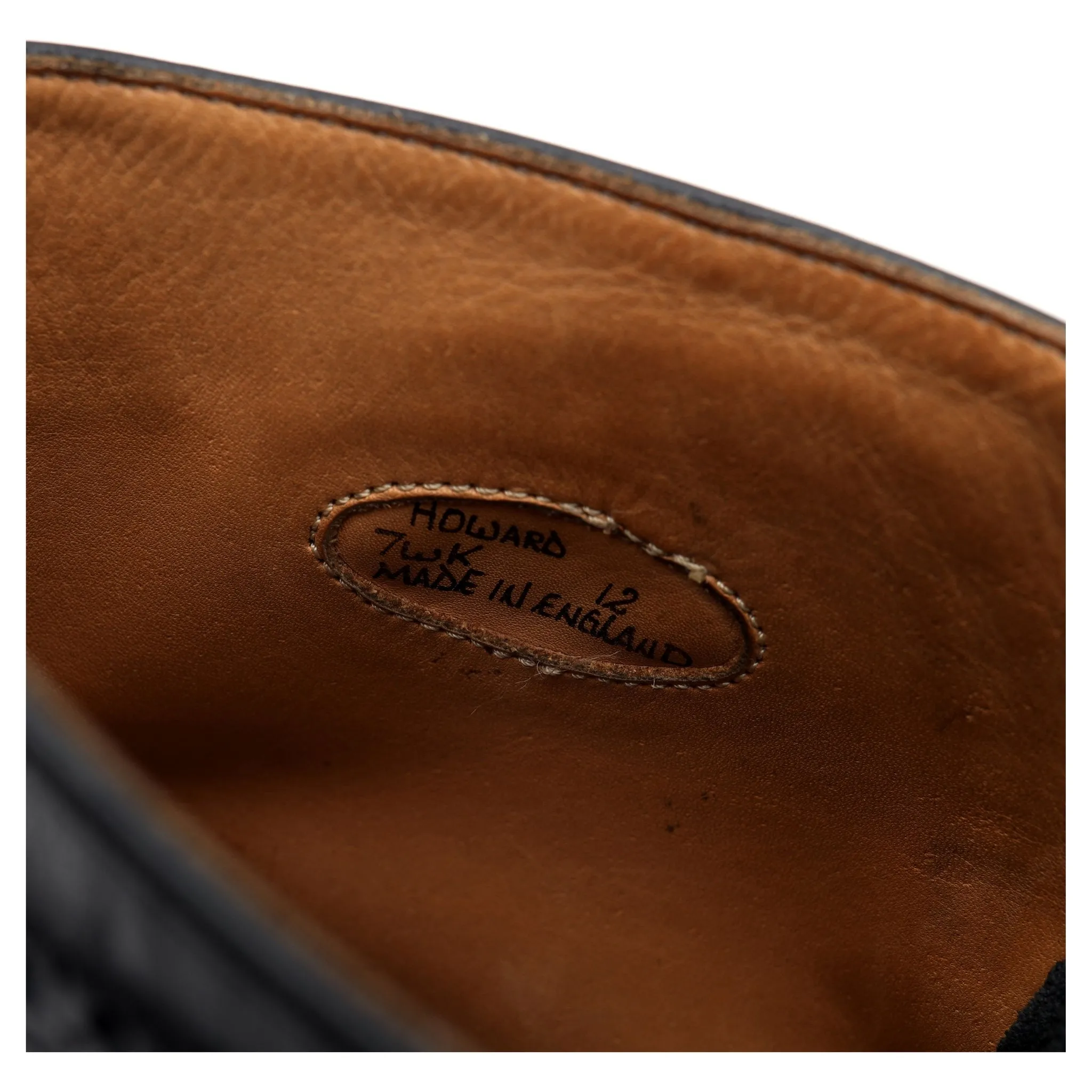 'Howard' Black Leather Boots Brogues UK 12