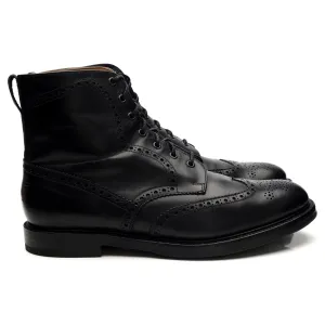 'Howard' Black Leather Boots Brogues UK 12