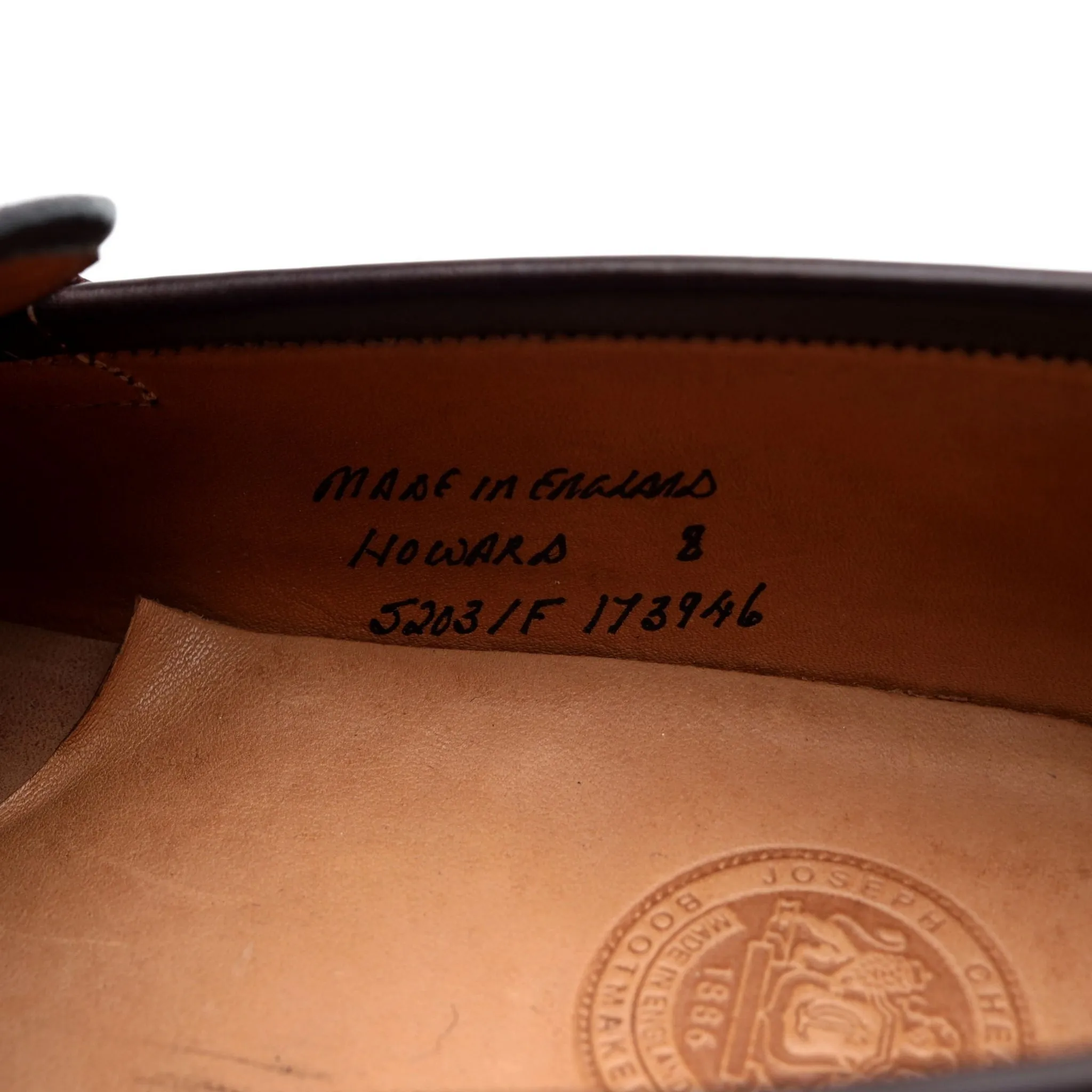 'Howard' Burgundy Leather Loafers UK 8 F