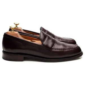 'Howard' Burgundy Leather Loafers UK 8 F