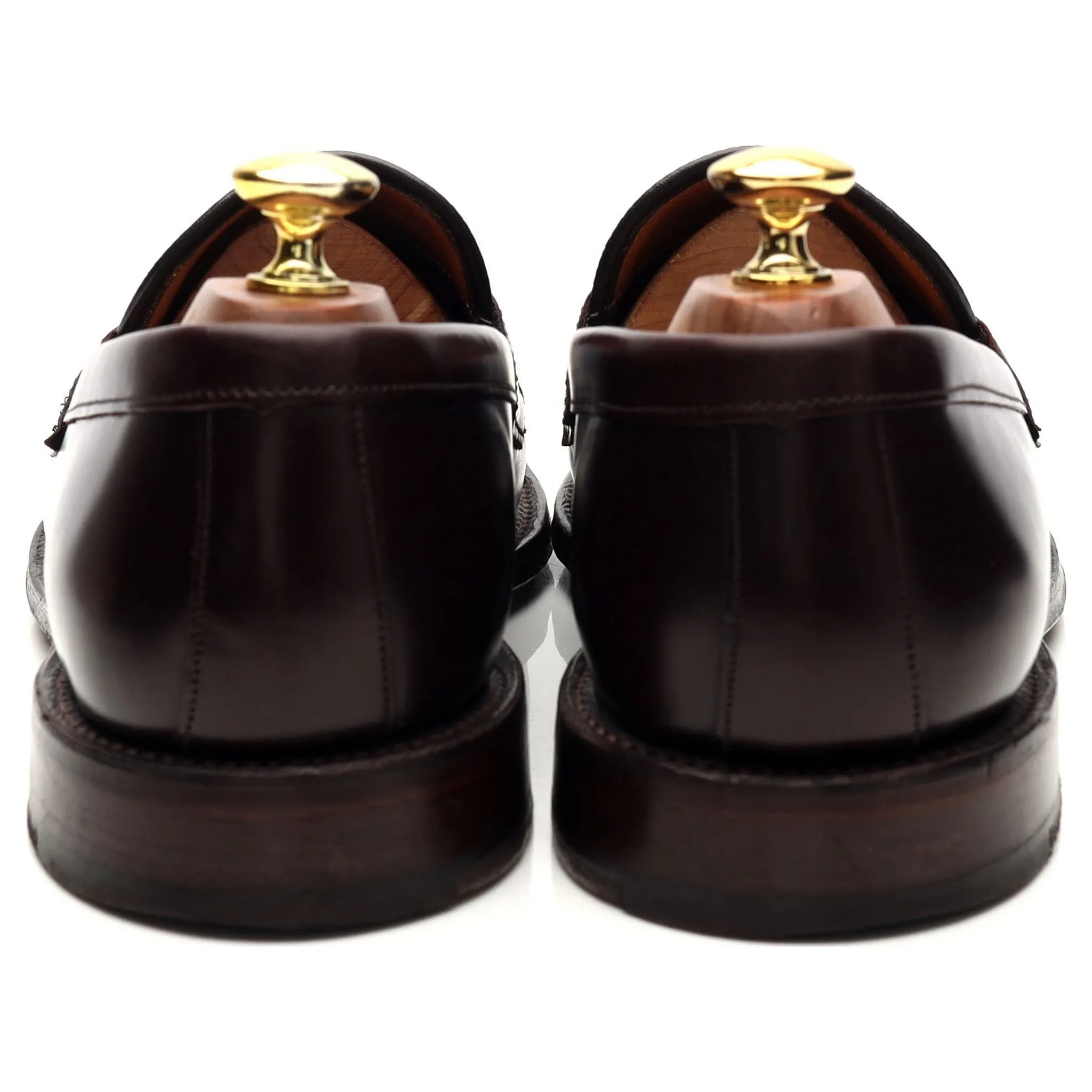 'Howard' Burgundy Leather Loafers UK 8 F