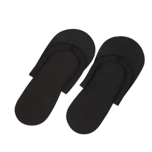 Ikonna Slip-Resistant Pedi Slippers - Black / 12 pair