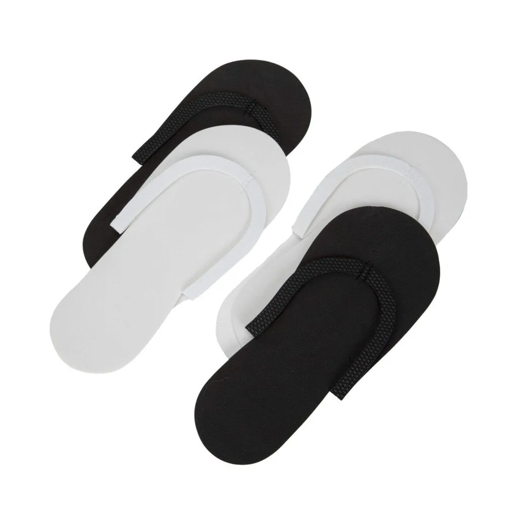 Ikonna Slip-Resistant Pedi Slippers - Black / 12 pair