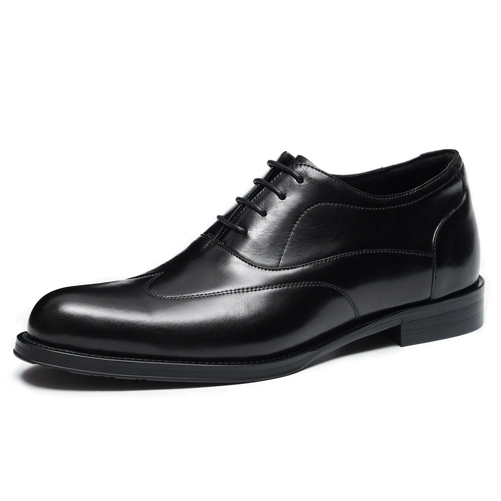 Inner Height Increasing Leather Shoes Men's Top Layer Cowhide Business Formal Wear Pointed Oxford Shoes Wedding Men's Shoes21311