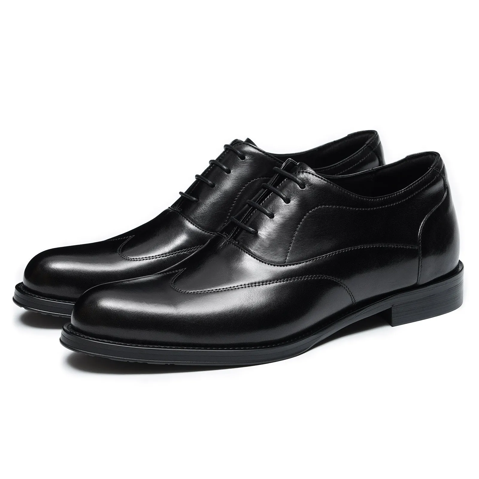 Inner Height Increasing Leather Shoes Men's Top Layer Cowhide Business Formal Wear Pointed Oxford Shoes Wedding Men's Shoes21311