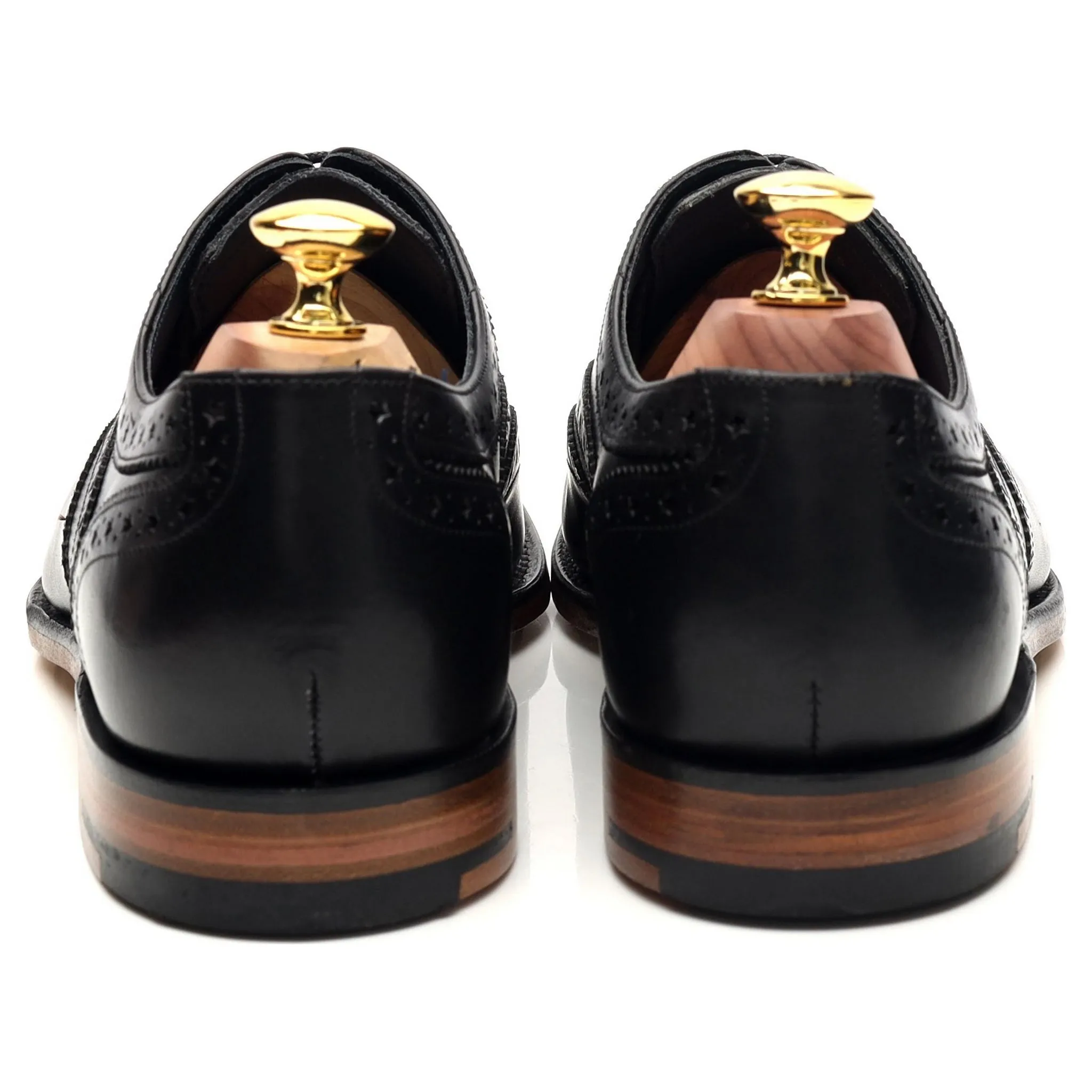 'Jensen' Black Leather Oxford Brogues UK 7 F