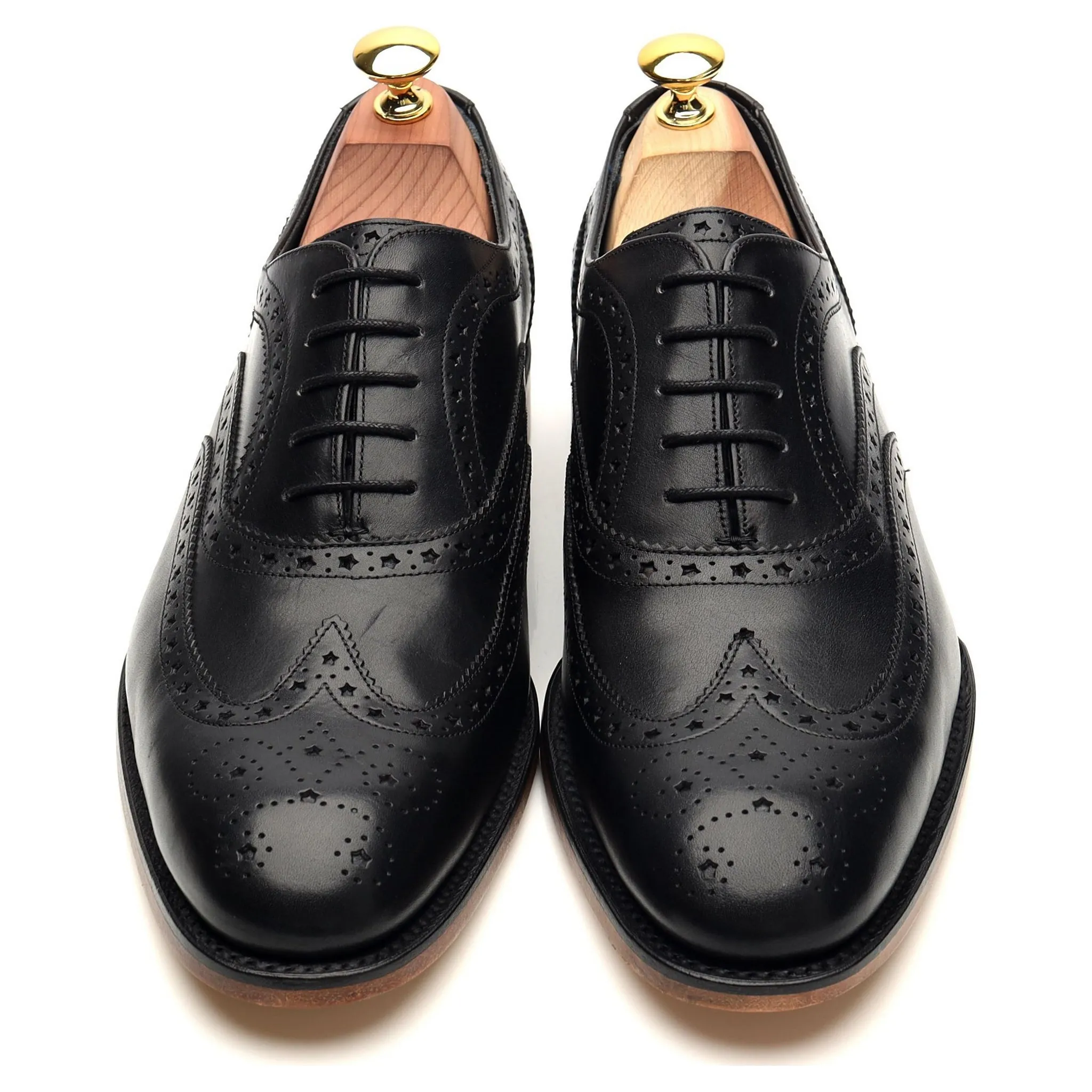 'Jensen' Black Leather Oxford Brogues UK 7 F