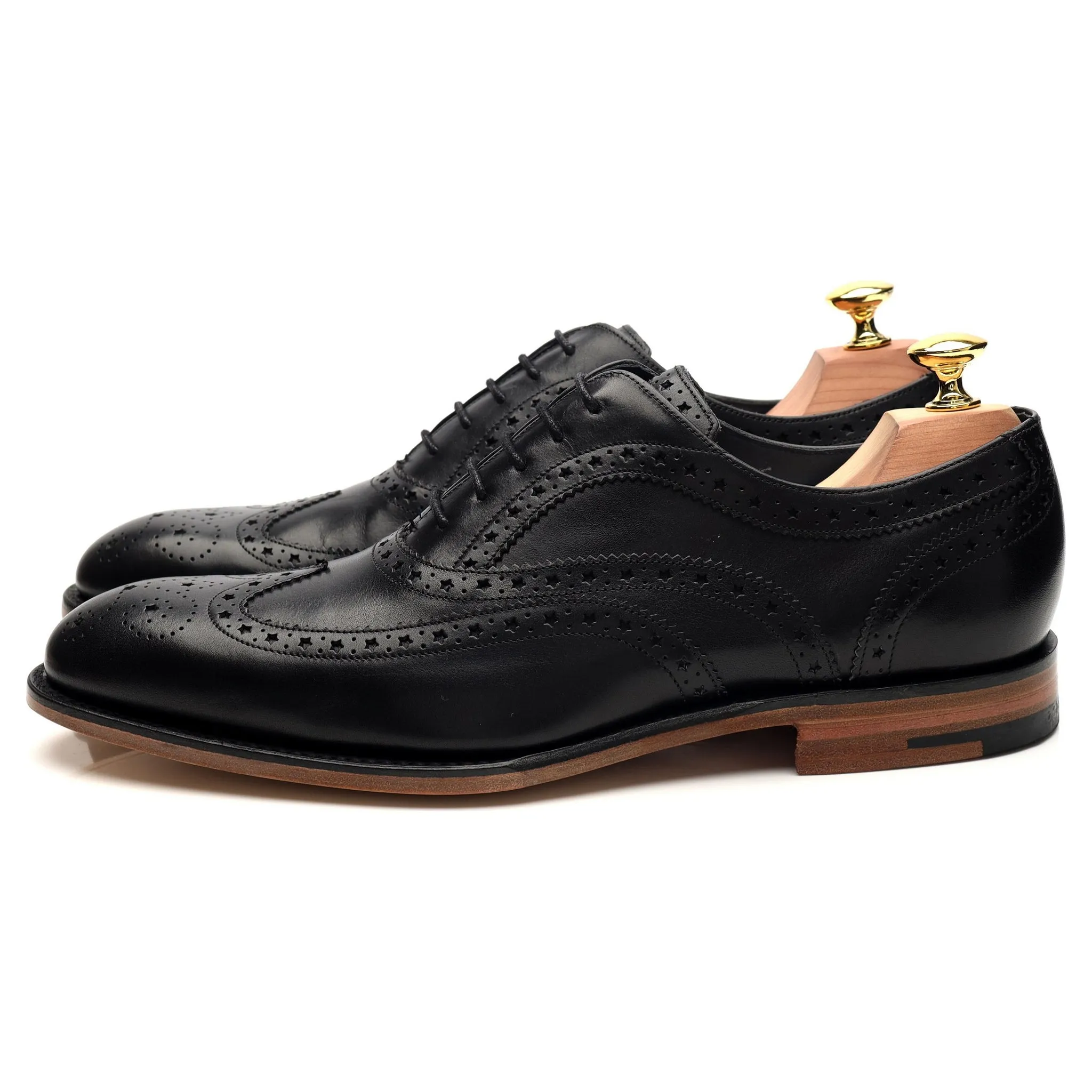 'Jensen' Black Leather Oxford Brogues UK 7 F