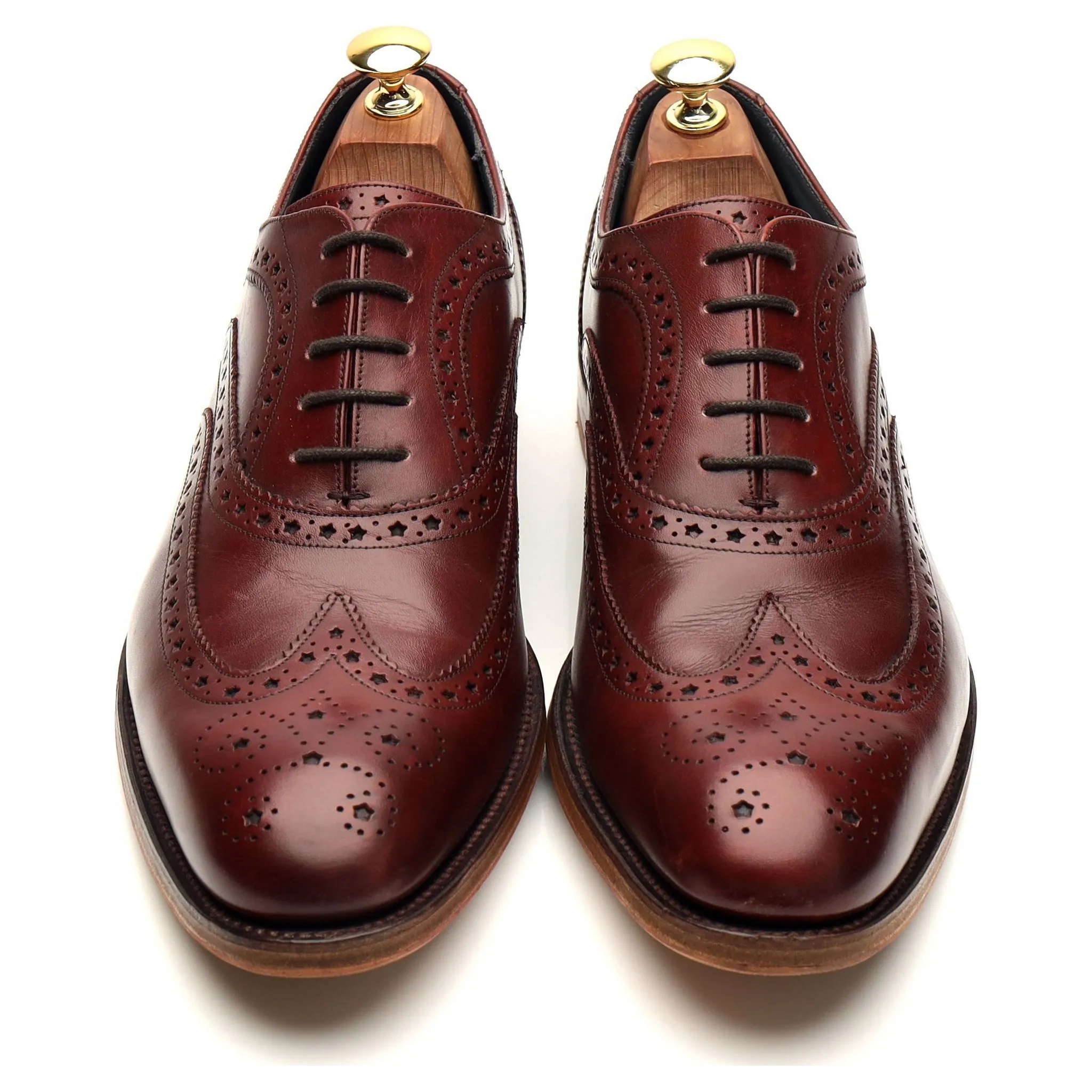 'Jensen' Burgundy Leather Oxford Brogues UK 8 F