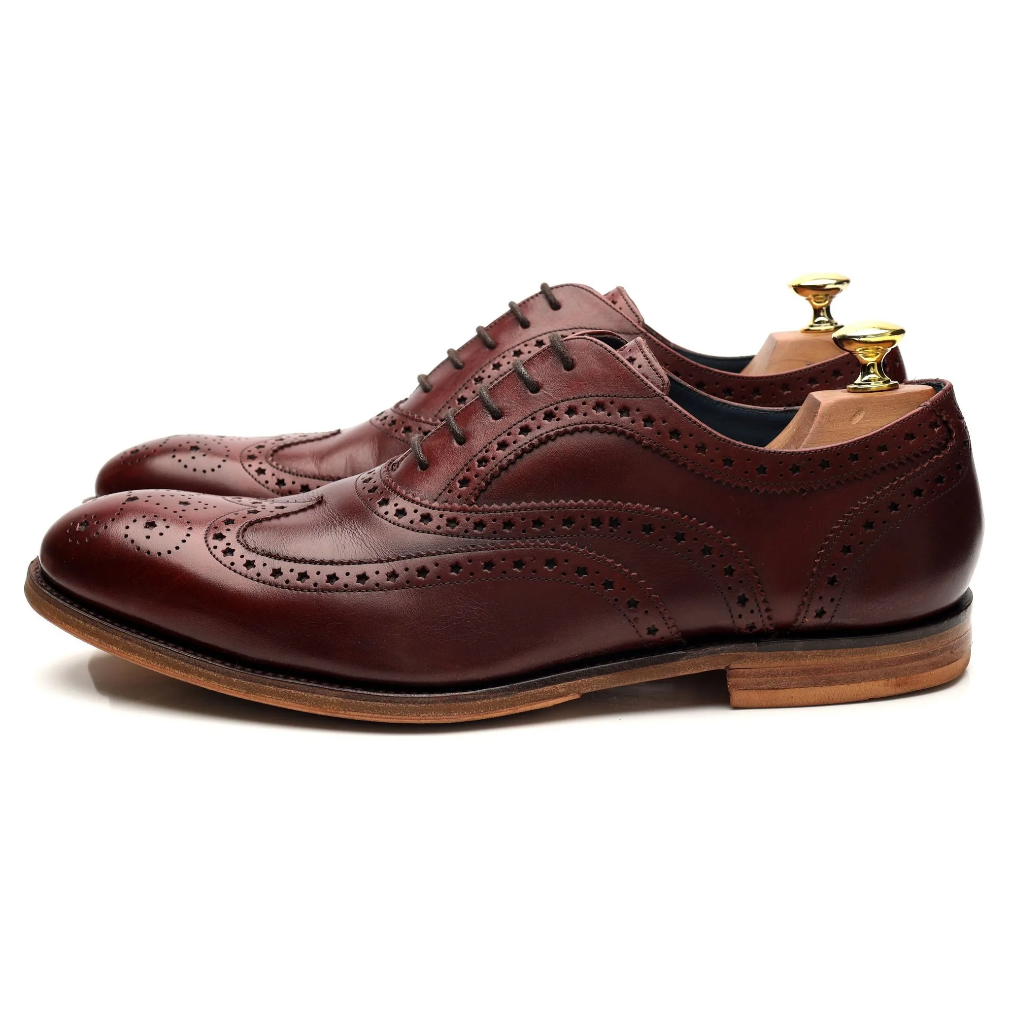 'Jensen' Burgundy Leather Oxford Brogues UK 8 F