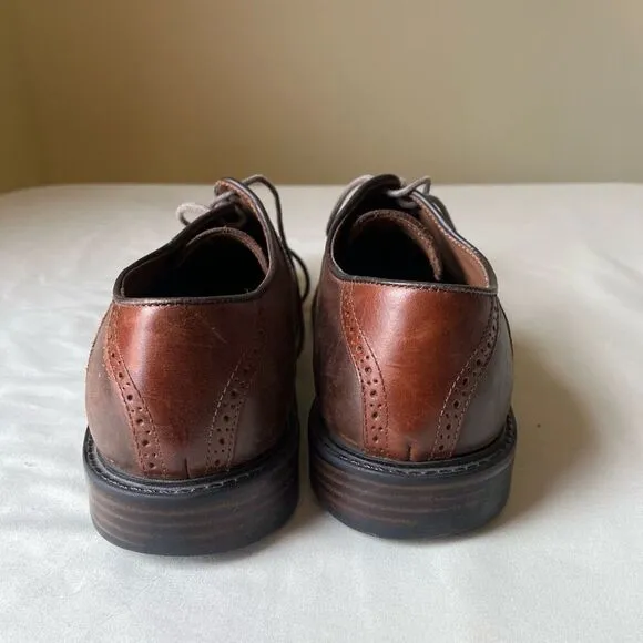 Johnston &amp; Murphy Tabor Saddle Dress Oxford Shoes Lace Up Two Tone Brown Mens 9