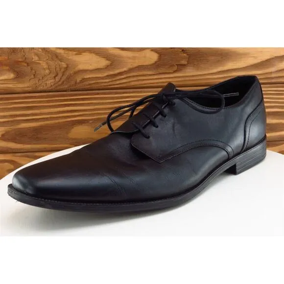 Joseph‎ Abboud Sz 11 Derby Oxfords Black Leather Men Lace Up Medium