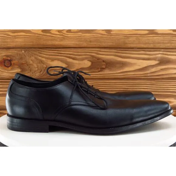 Joseph‎ Abboud Sz 11 Derby Oxfords Black Leather Men Lace Up Medium