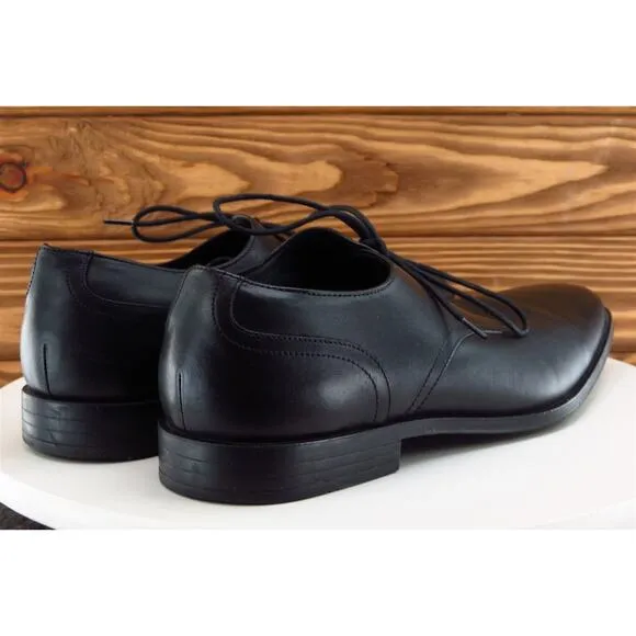 Joseph‎ Abboud Sz 11 Derby Oxfords Black Leather Men Lace Up Medium