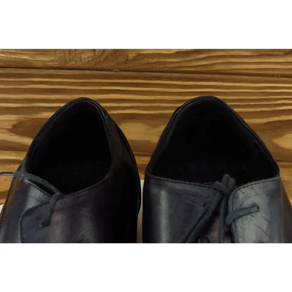 Kenneth Cole Reaction Shoes Size 9.5 M‎ Black Derby Oxfords Leather Men