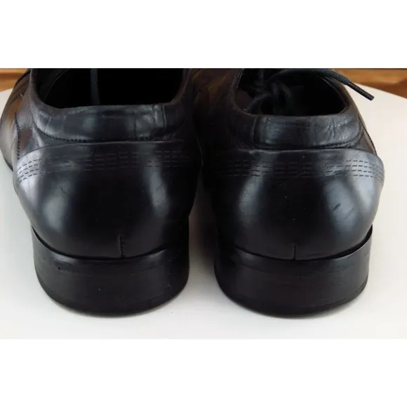 Kenneth Cole Reaction Shoes Size 9.5 M‎ Black Derby Oxfords Leather Men