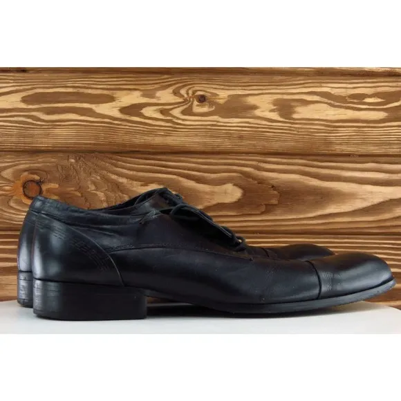 Kenneth Cole Reaction Shoes Size 9.5 M‎ Black Derby Oxfords Leather Men