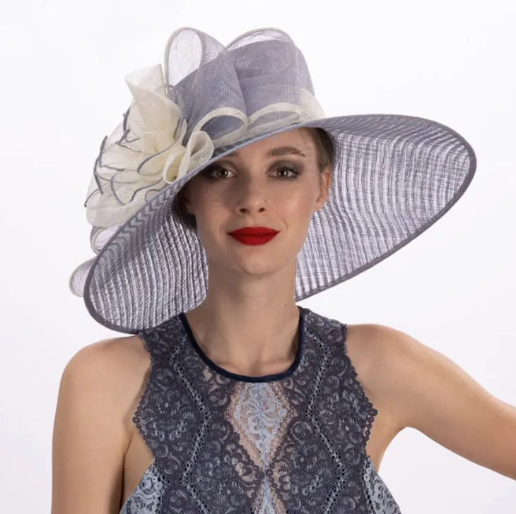 lampshade ~ denim/ivory