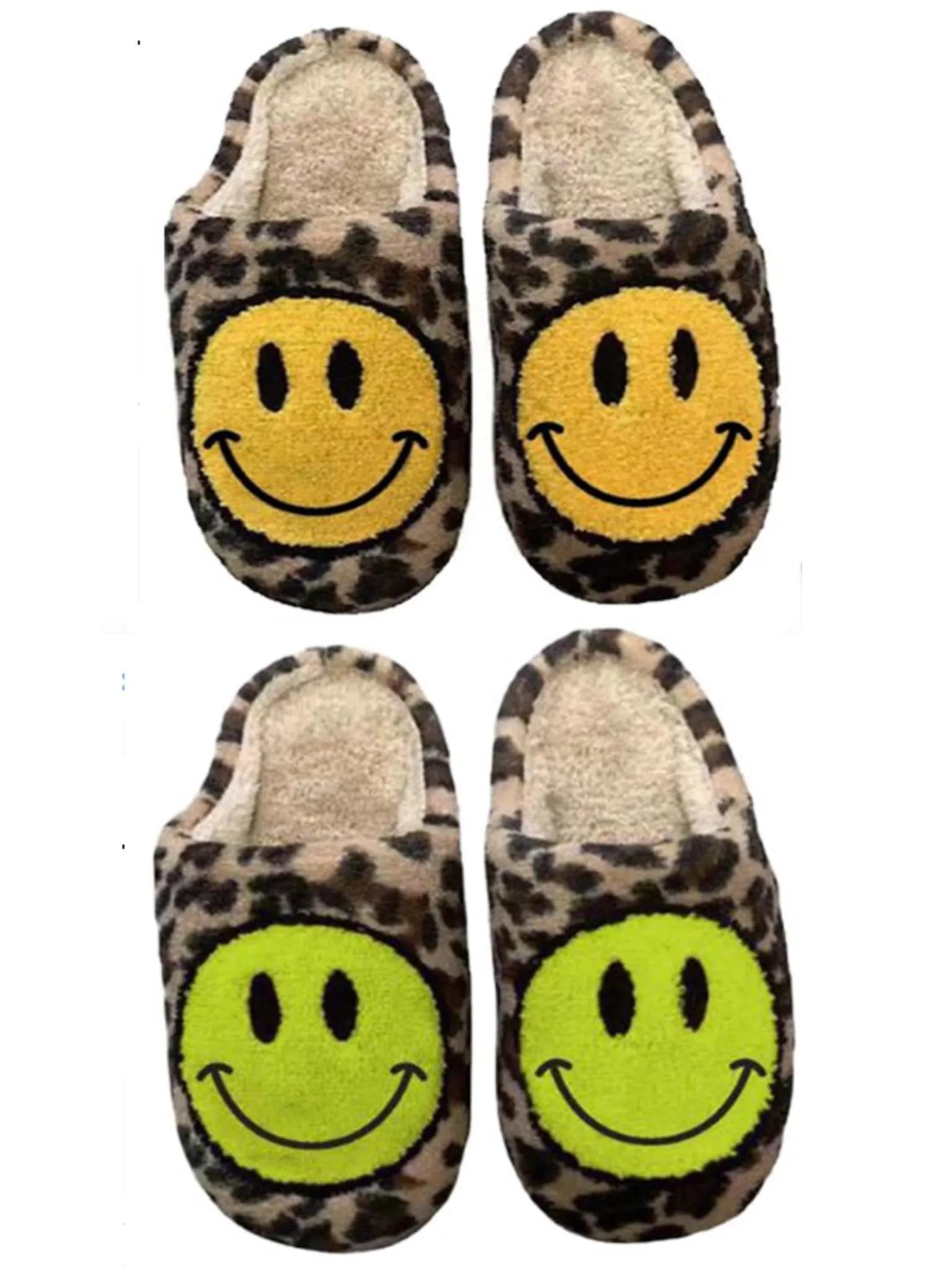 Leopard Smiley Slippers