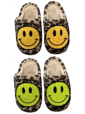 Leopard Smiley Slippers