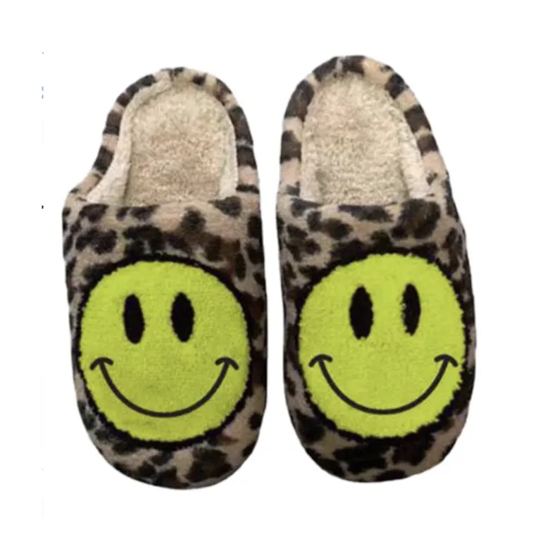 Leopard Smiley Slippers
