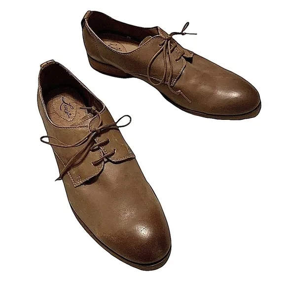 𝅺LEVI'S Men's Brown Derby Oxford Lace Up Shoes Size 9