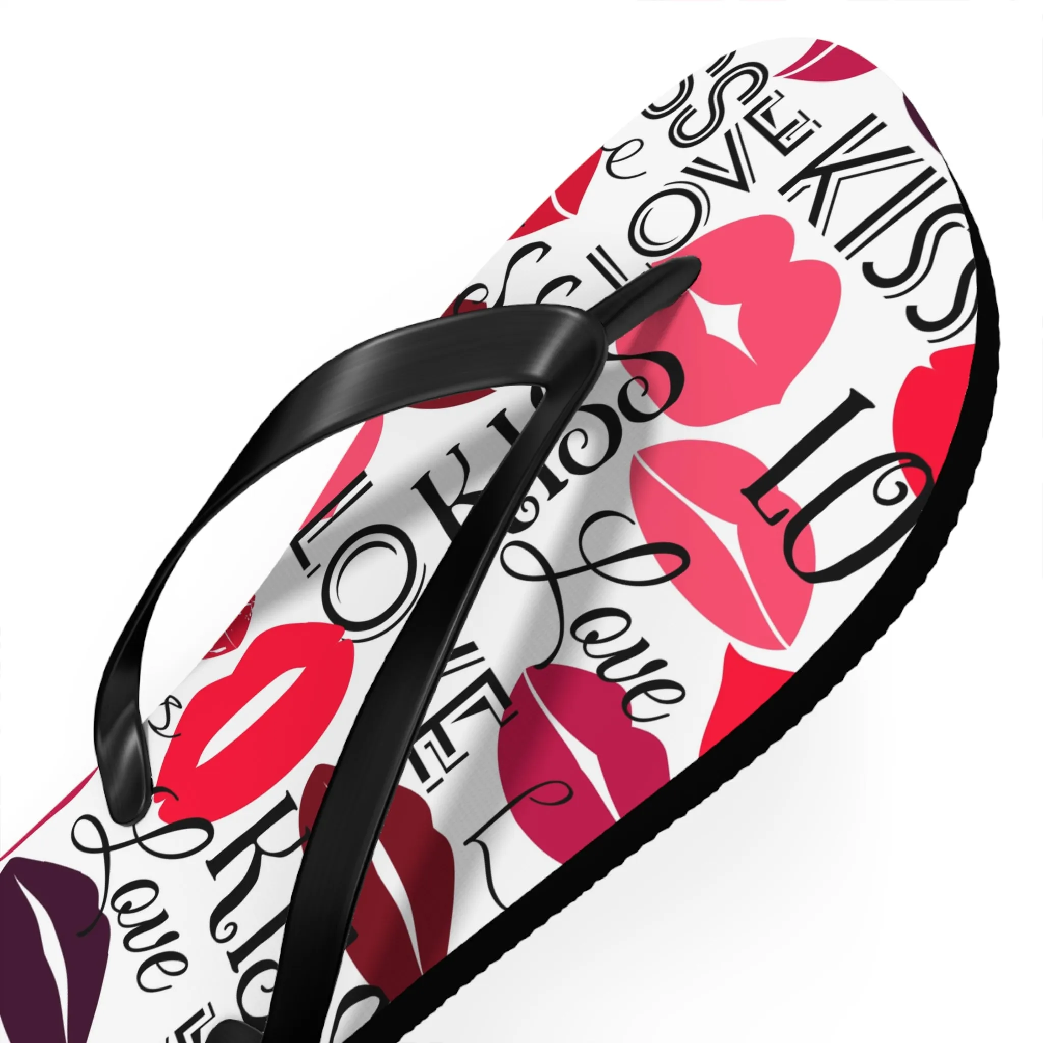 Love and Kisses Flip Flops - Trendy Summer Footwear for Beach and Casual Outings