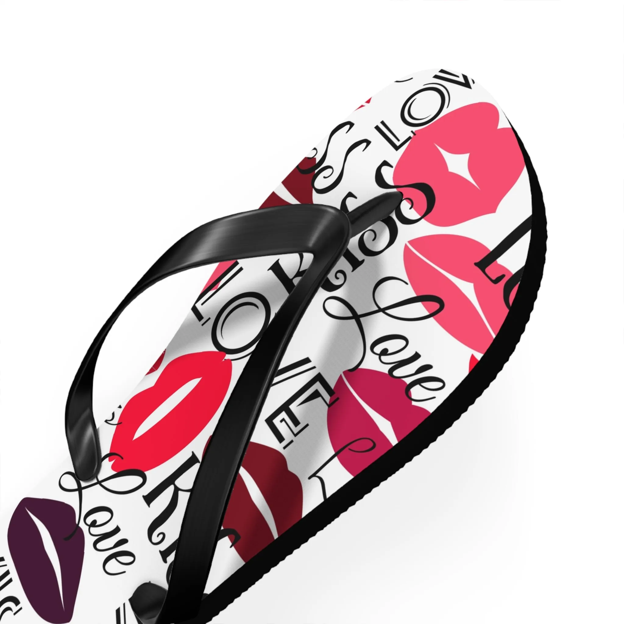 Love and Kisses Flip Flops - Trendy Summer Footwear for Beach and Casual Outings