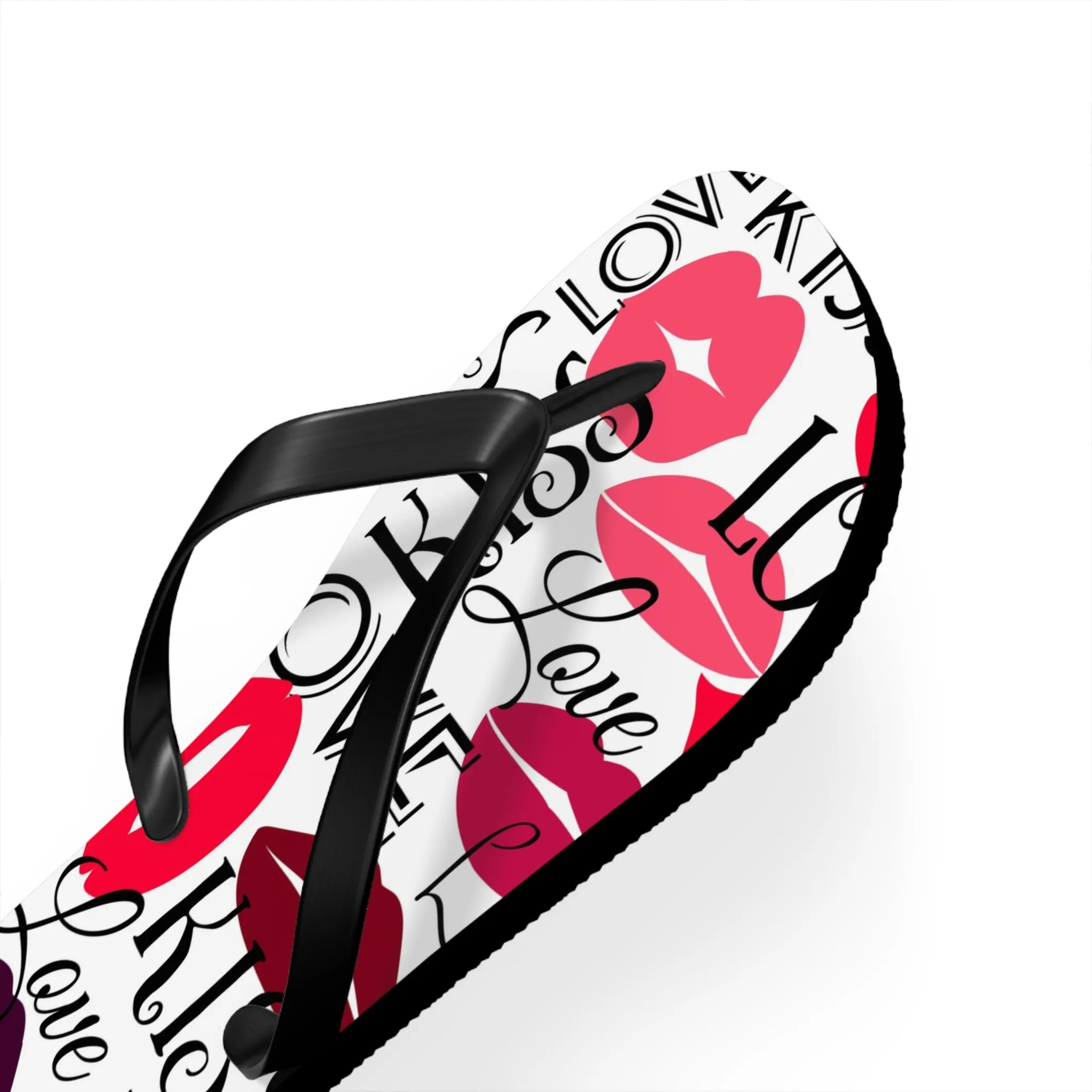 Love and Kisses Flip Flops - Trendy Summer Footwear for Beach and Casual Outings