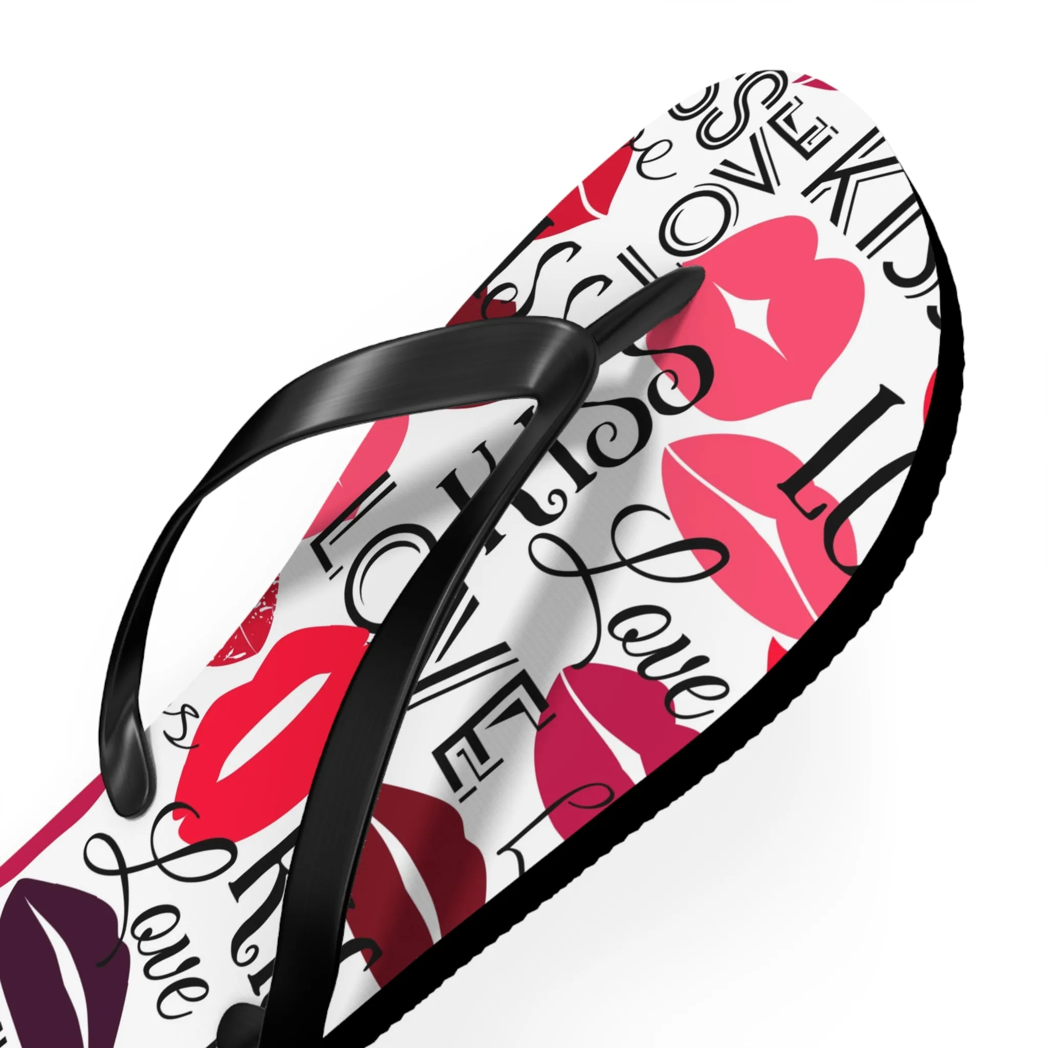 Love and Kisses Flip Flops - Trendy Summer Footwear for Beach and Casual Outings